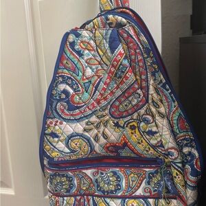Vera Bradley Marina Paisley sling Backpack With tags EUC